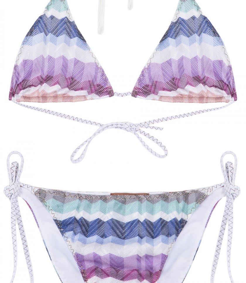ZIG ZAG TULLE TRIANGLE BIKINI
