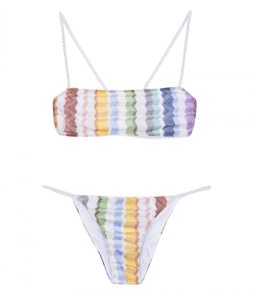 BANDEAU TOP ZIG ZAG TULLE BIKINI