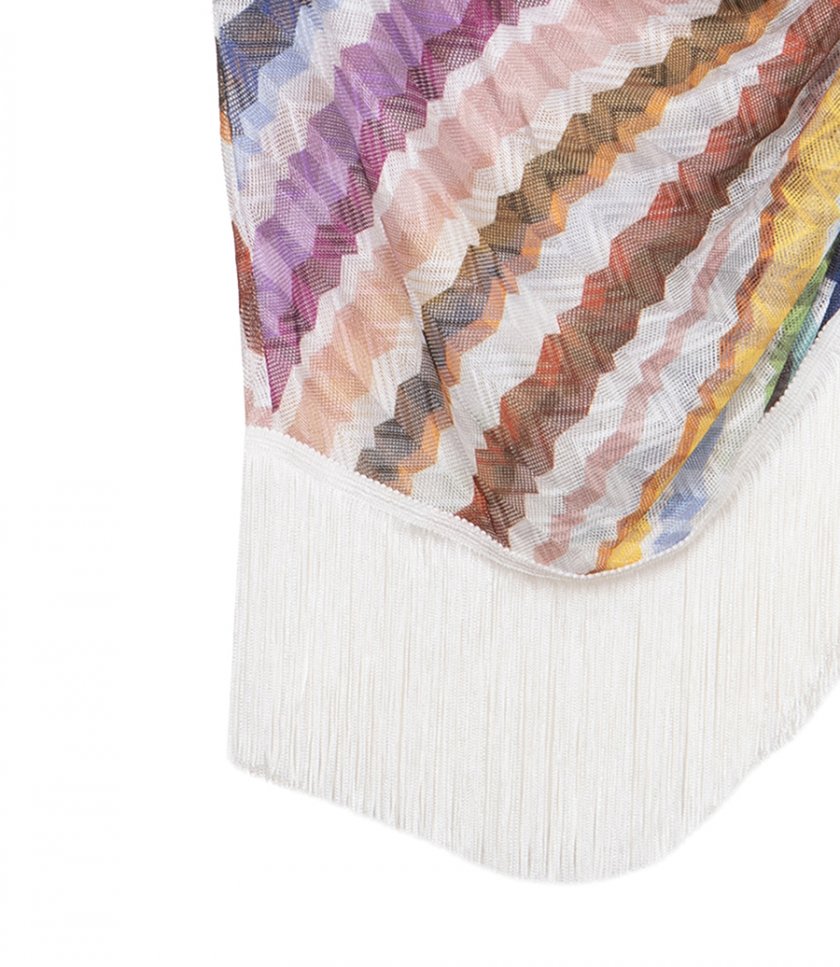 FADED STRIPES ONE SHOULDER COVER UP
