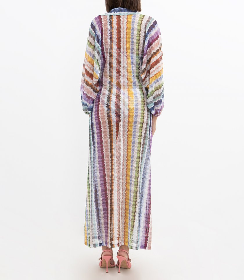 ZIG ZAG MOTIF LONG COVER UP
