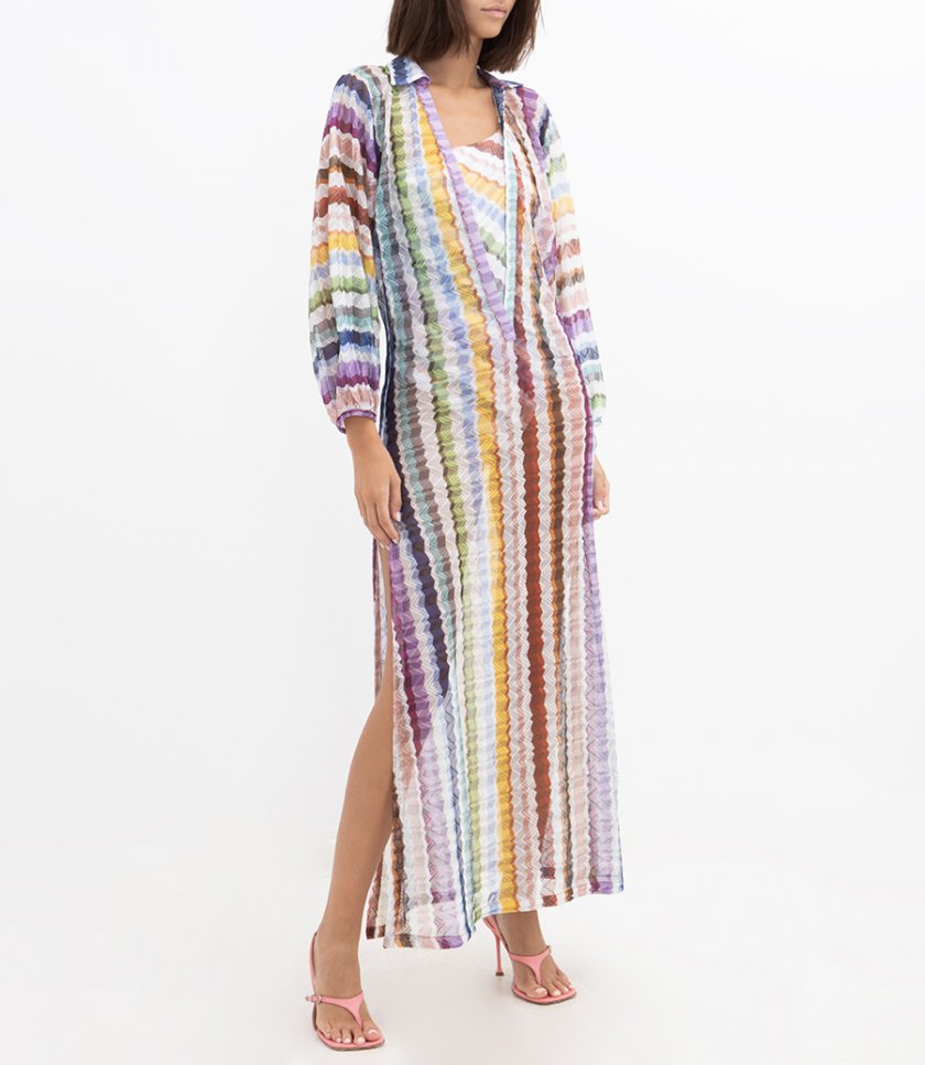 ZIG ZAG MOTIF LONG COVER UP