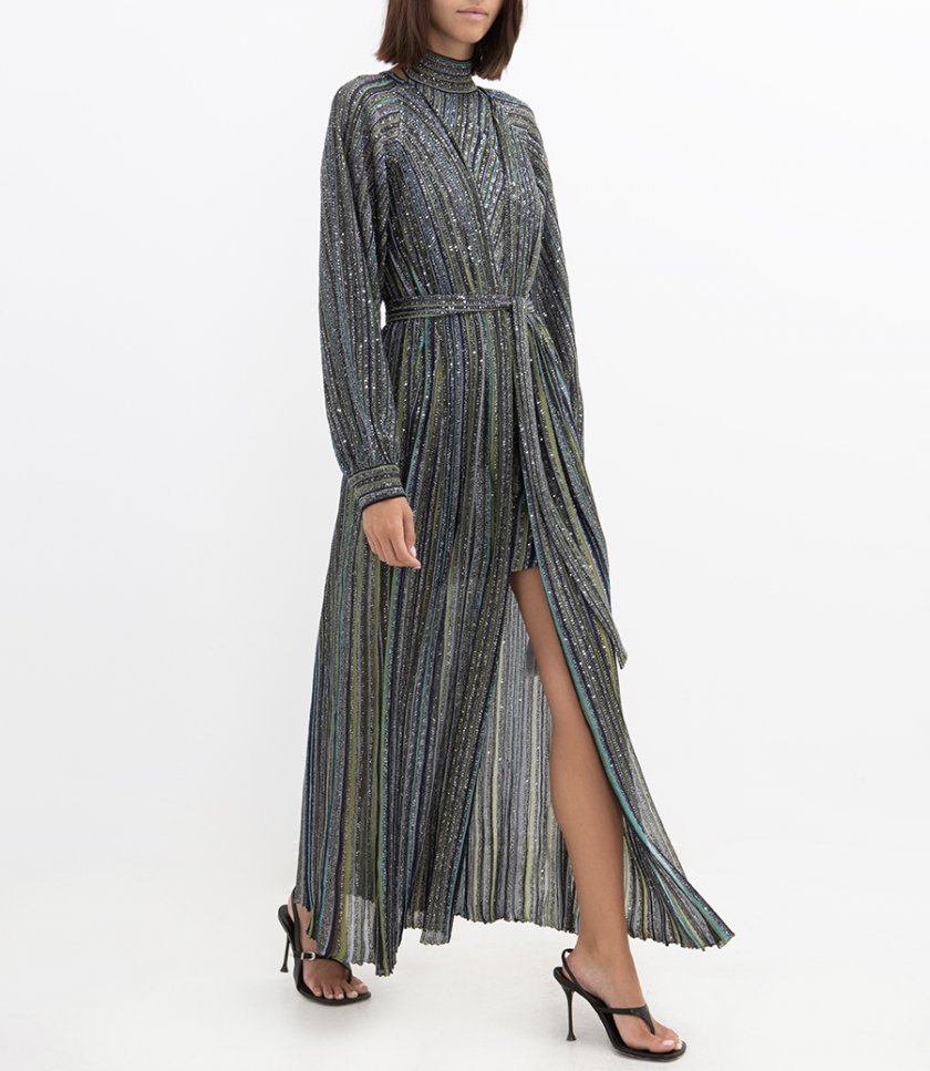 SEQUINED LONG CARDIGAN