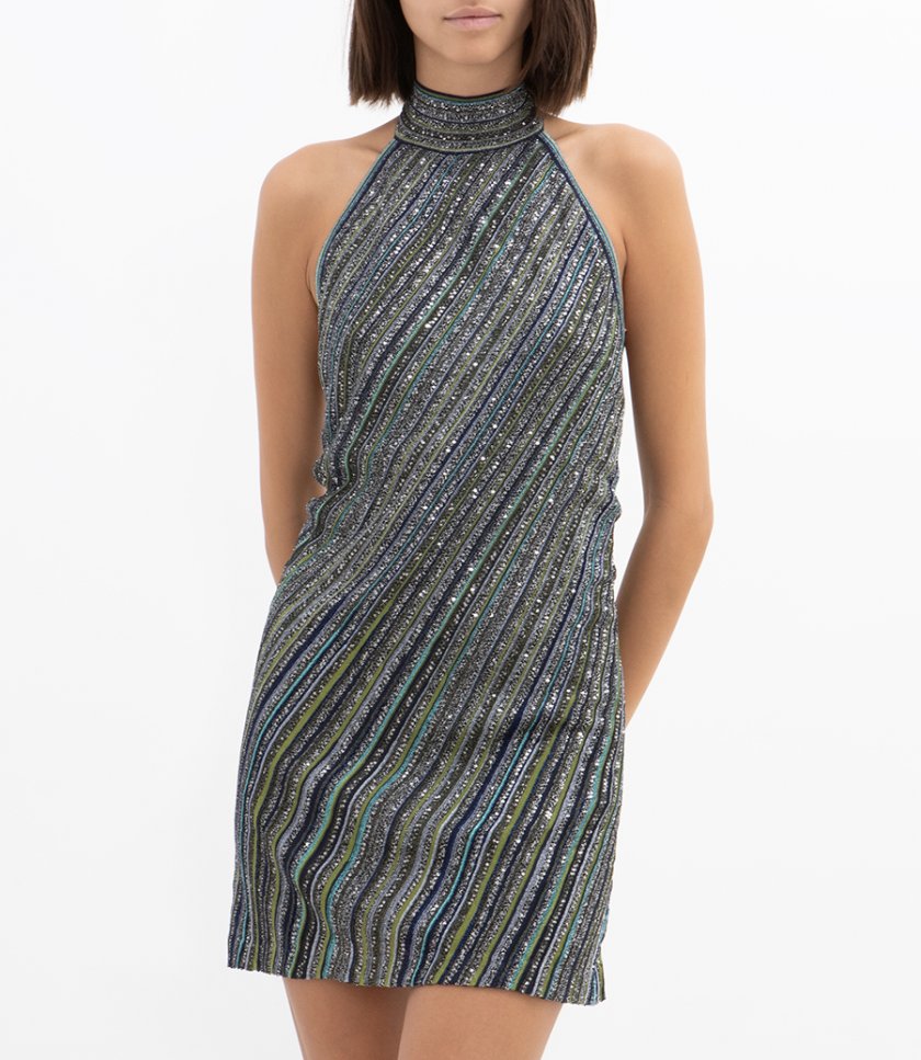 OPEN BACK MINI DRESS