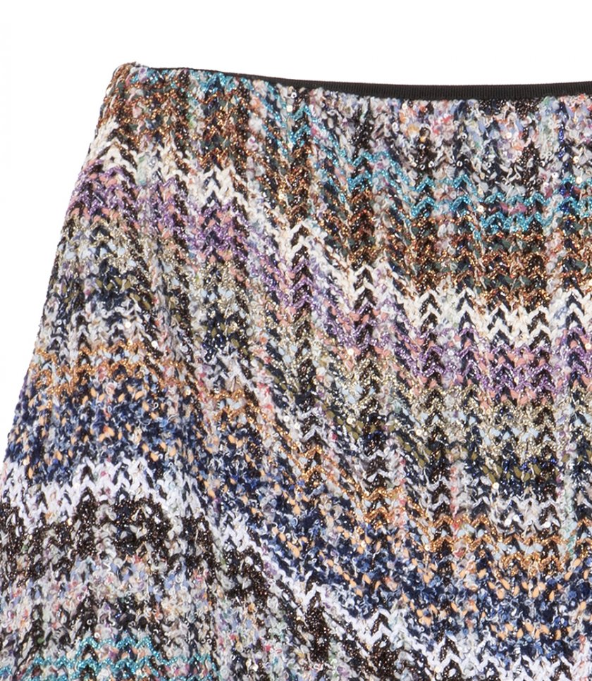 SEQUINED LAME MINI SKIRT