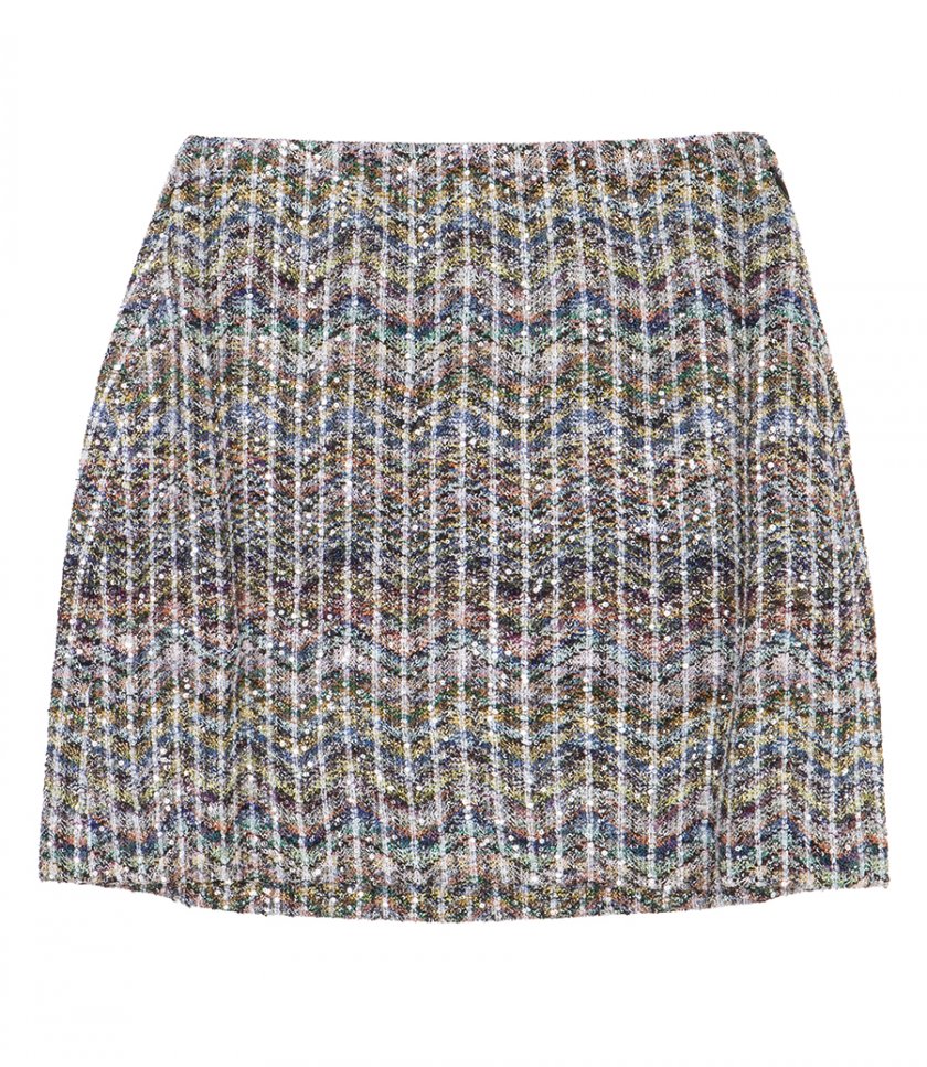 MISSONI - SEQUINED CHEVRON MINI SKIRT