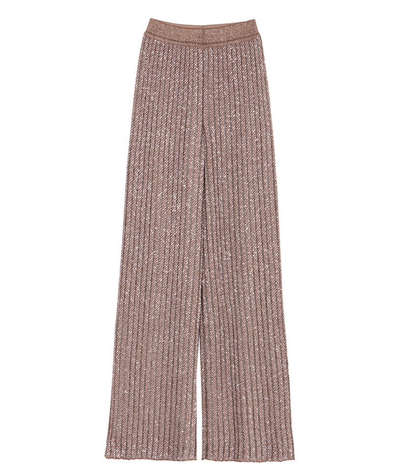 TEXTURED SEQUINS TROUSERS