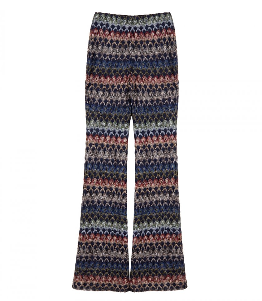 LACED STRIPED TROUSERS