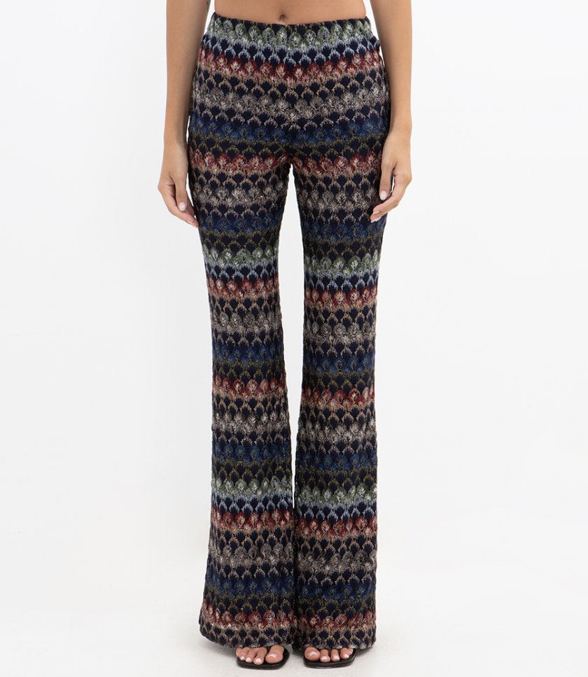 LACED STRIPED TROUSERS