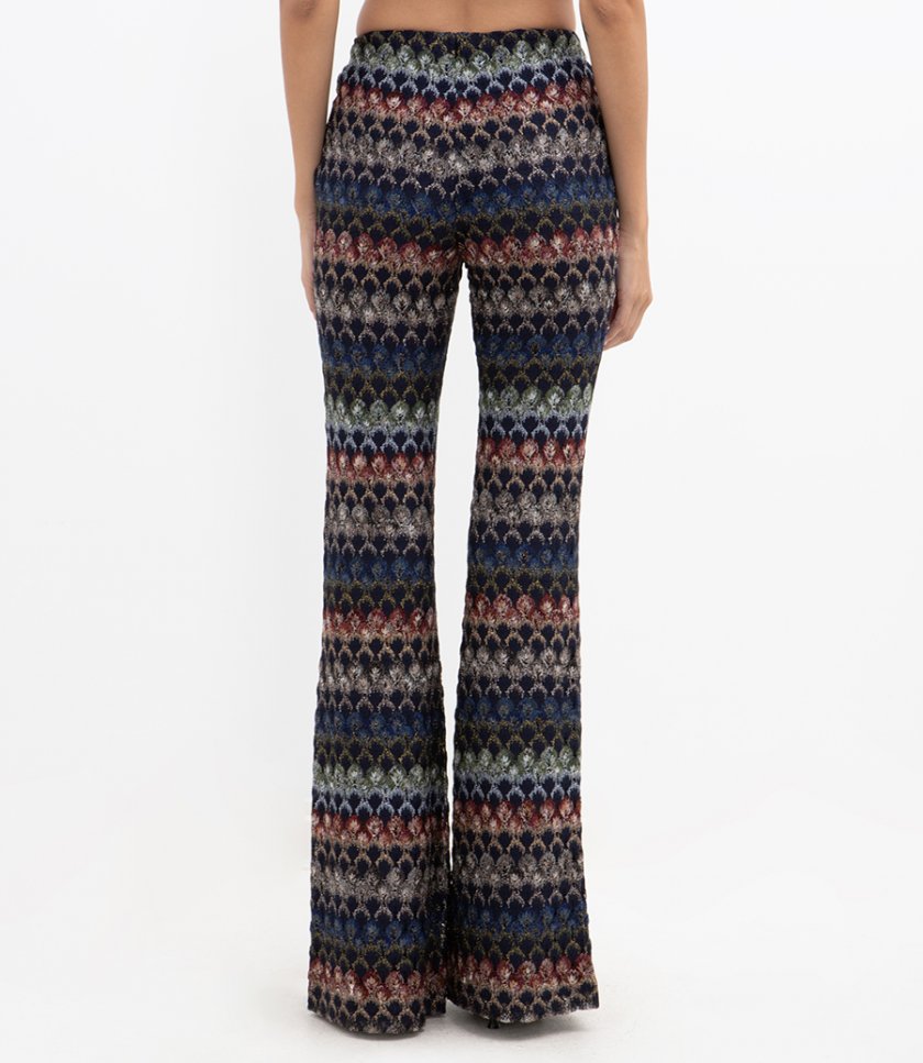 LACED STRIPED TROUSERS