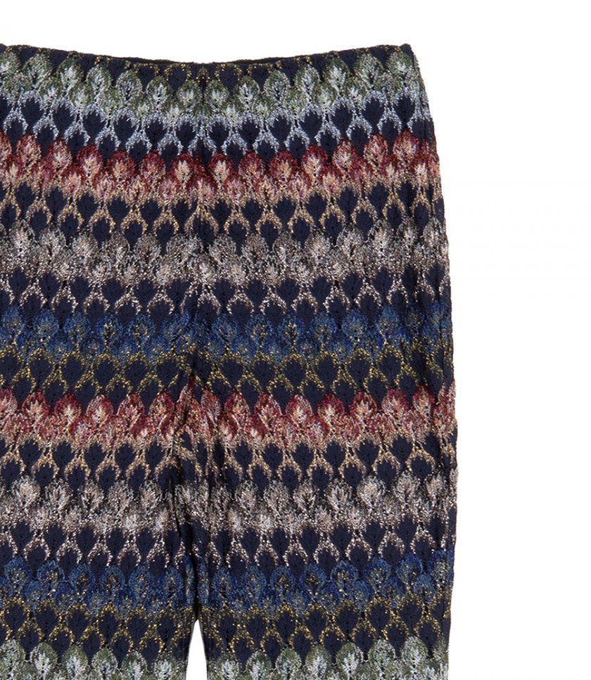 LACED STRIPED TROUSERS