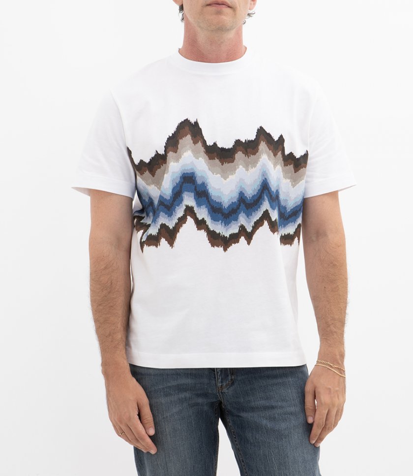 WAVY ZIGZAG PRINT SS T-SHIRT