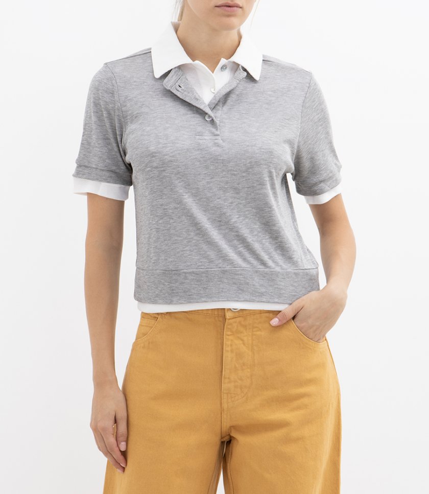 DOUBLE POLO TEE