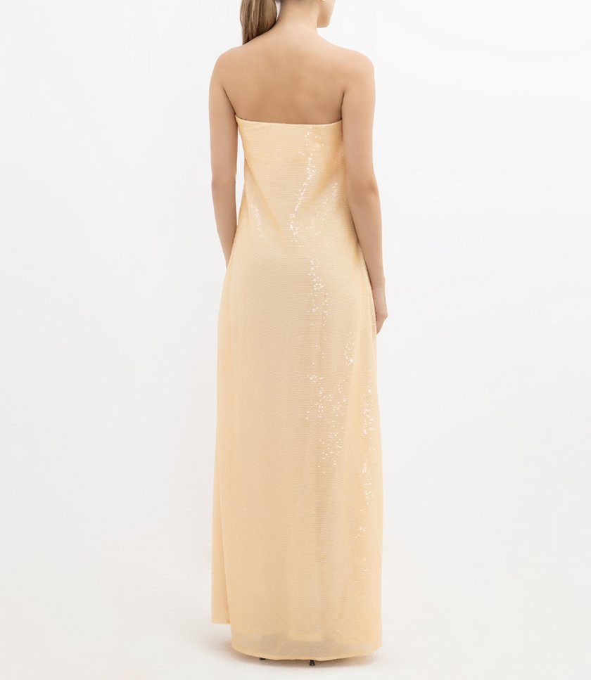 OPALINE SEQUIN STRAPLESS GOWN