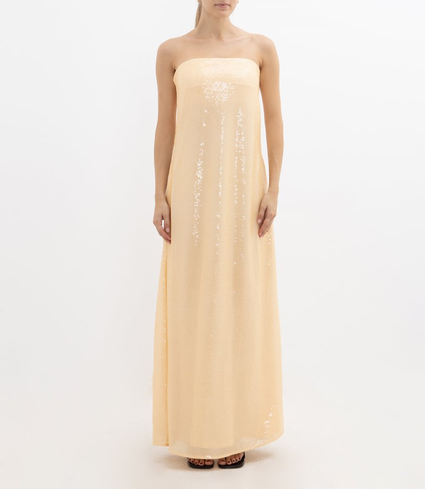 JUST IN - OPALINE SEQUIN STRAPLESS GOWN