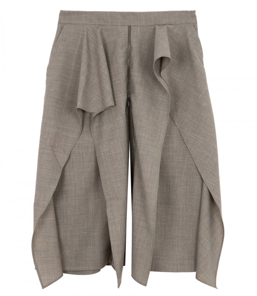 JUST IN - TROPICAL WOOL SPLIT TROUSER SKIRT