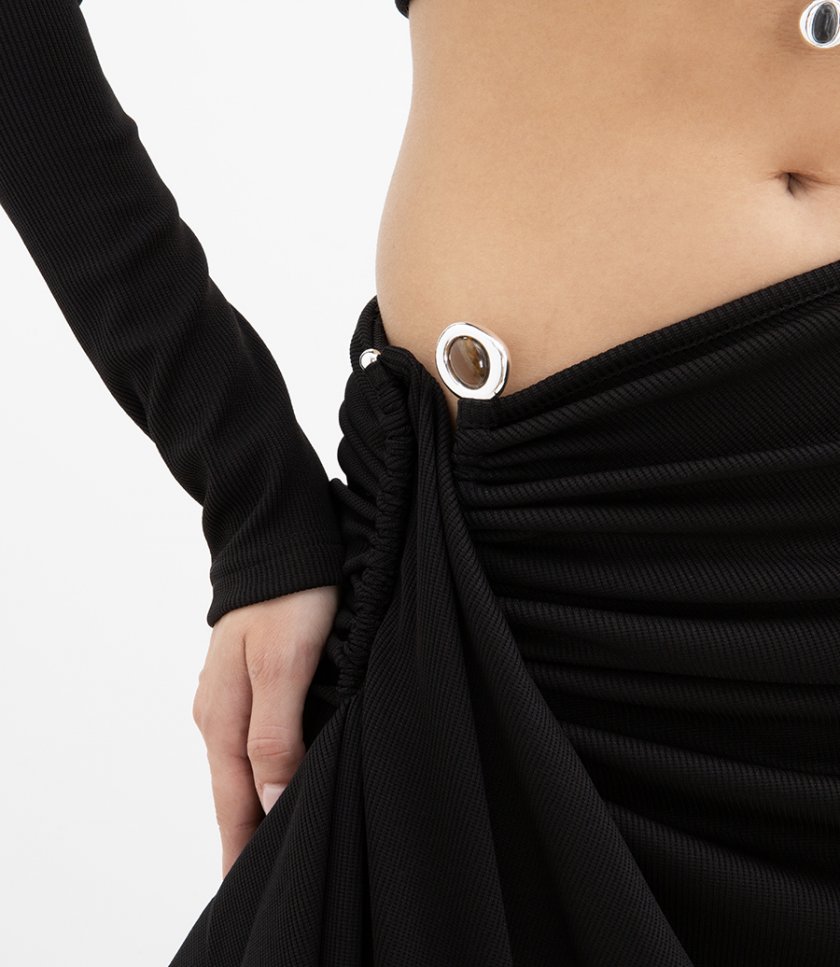 DROPLET CRYSTAL CLASP CASCADE SKIRT