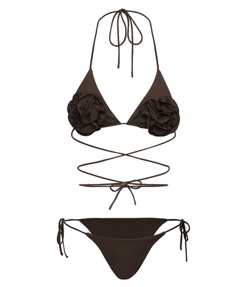JUST IN - FLORAL STRAPPY TRIANGLE BIKINI
