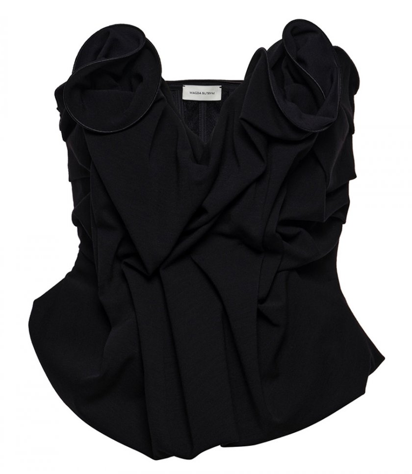 JUST IN - FLORAL DETAILED DRAPED CORSET