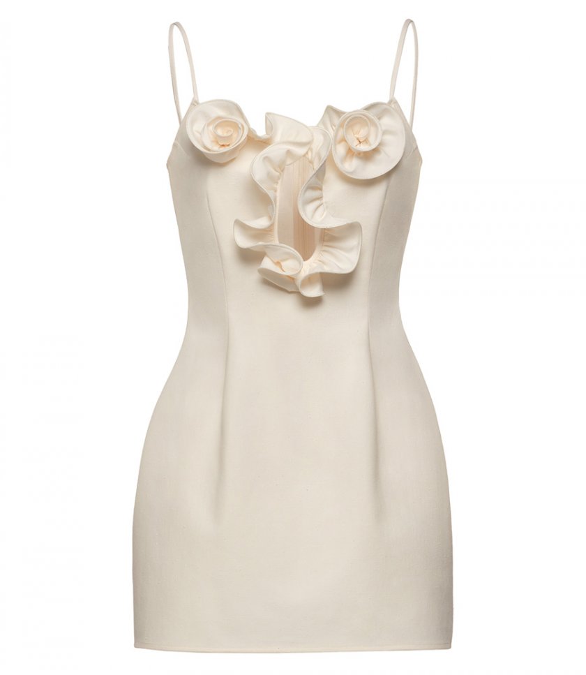 JUST IN - FLOWER DETAIL MINI DRESS