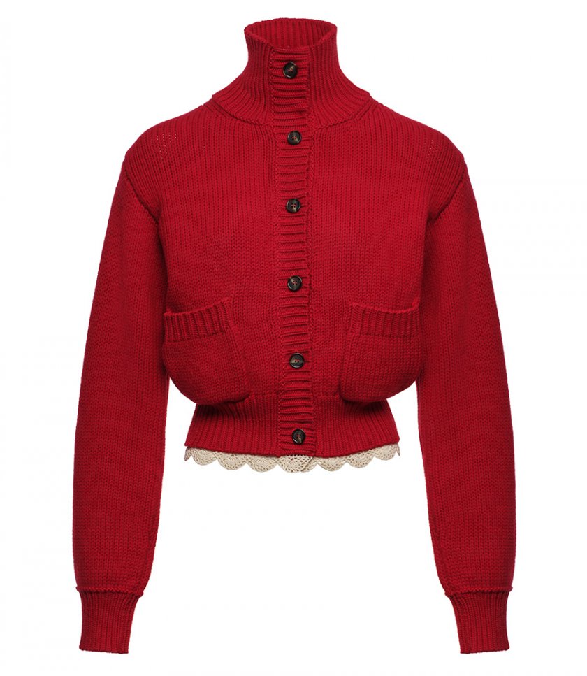 JUST IN - CHUNKY KNIT BUTTON CARDIGAN