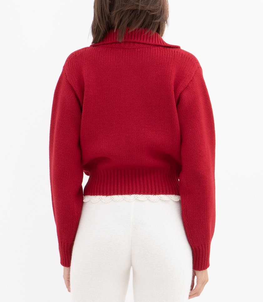 CHUNKY KNIT BUTTON CARDIGAN