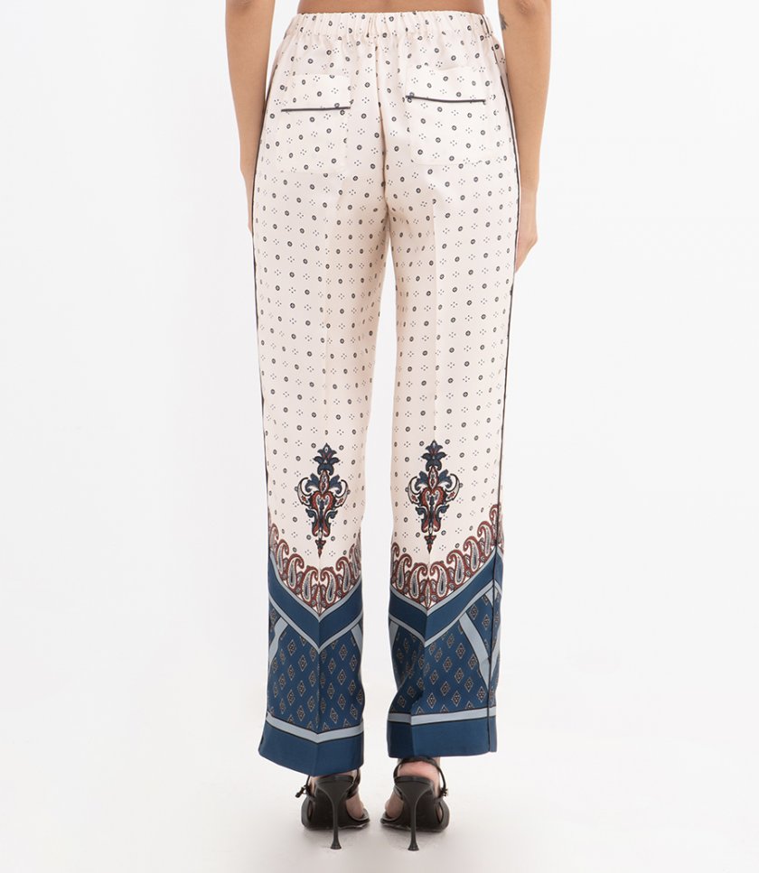 CUFFED HIGH PIPING PANTS
