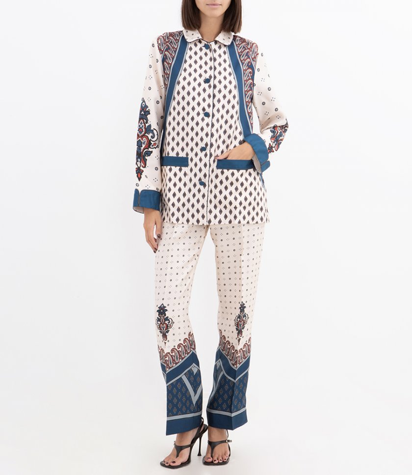 JUST IN - CUFFED HIGH PIPING PANTS