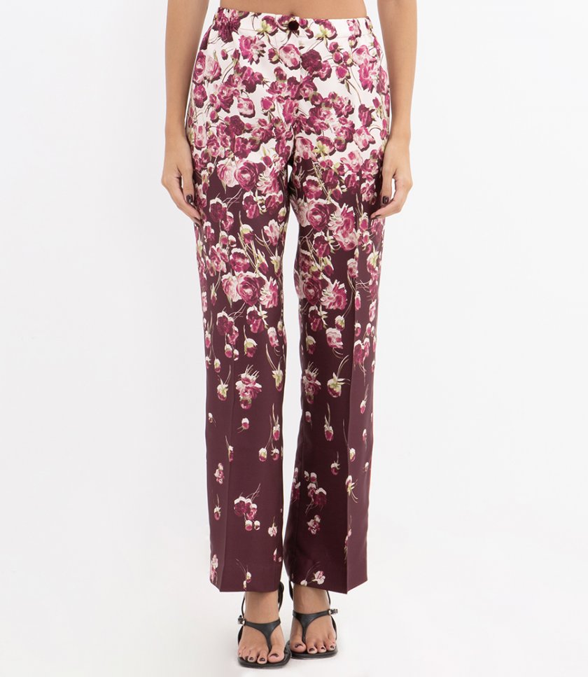 CUFFED HIGH PIPING PANTS