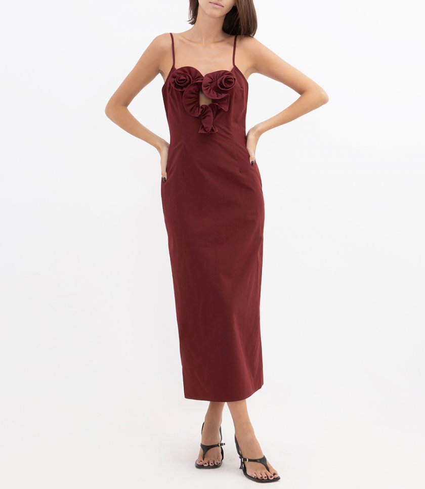 JUST IN - FLOWER DETAIL MIDI BEACH DRESS