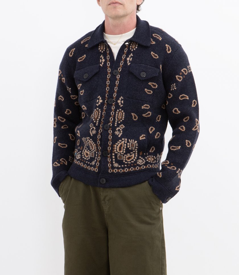 BANDANA JACQUARD DENIM JACKET