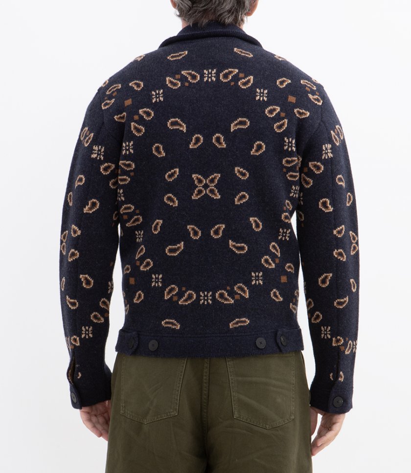 BANDANA JACQUARD DENIM JACKET