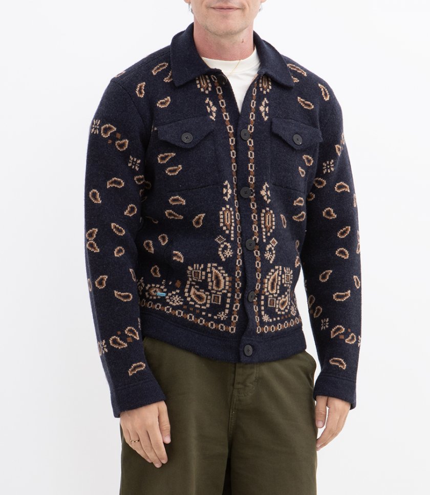CLOTHES - BANDANA JACQUARD DENIM JACKET