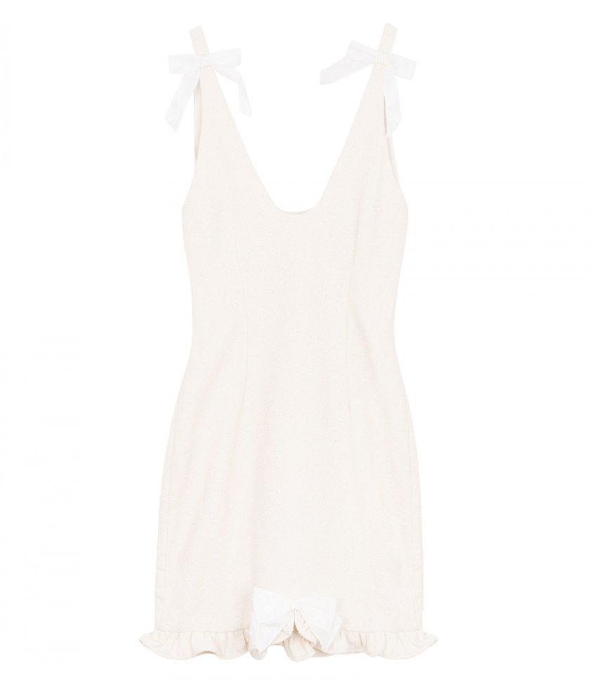 JUST IN - CHECK TWEED BOUCLE MINI DRESS