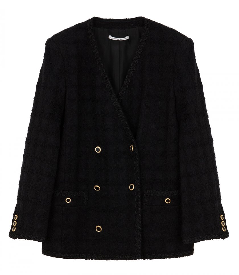 JUST IN - CHECK TWEED BOUCLE JACKET
