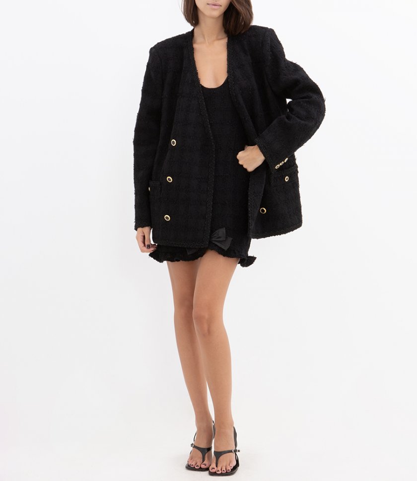 JUST IN - CHECK TWEED BOUCLE JACKET