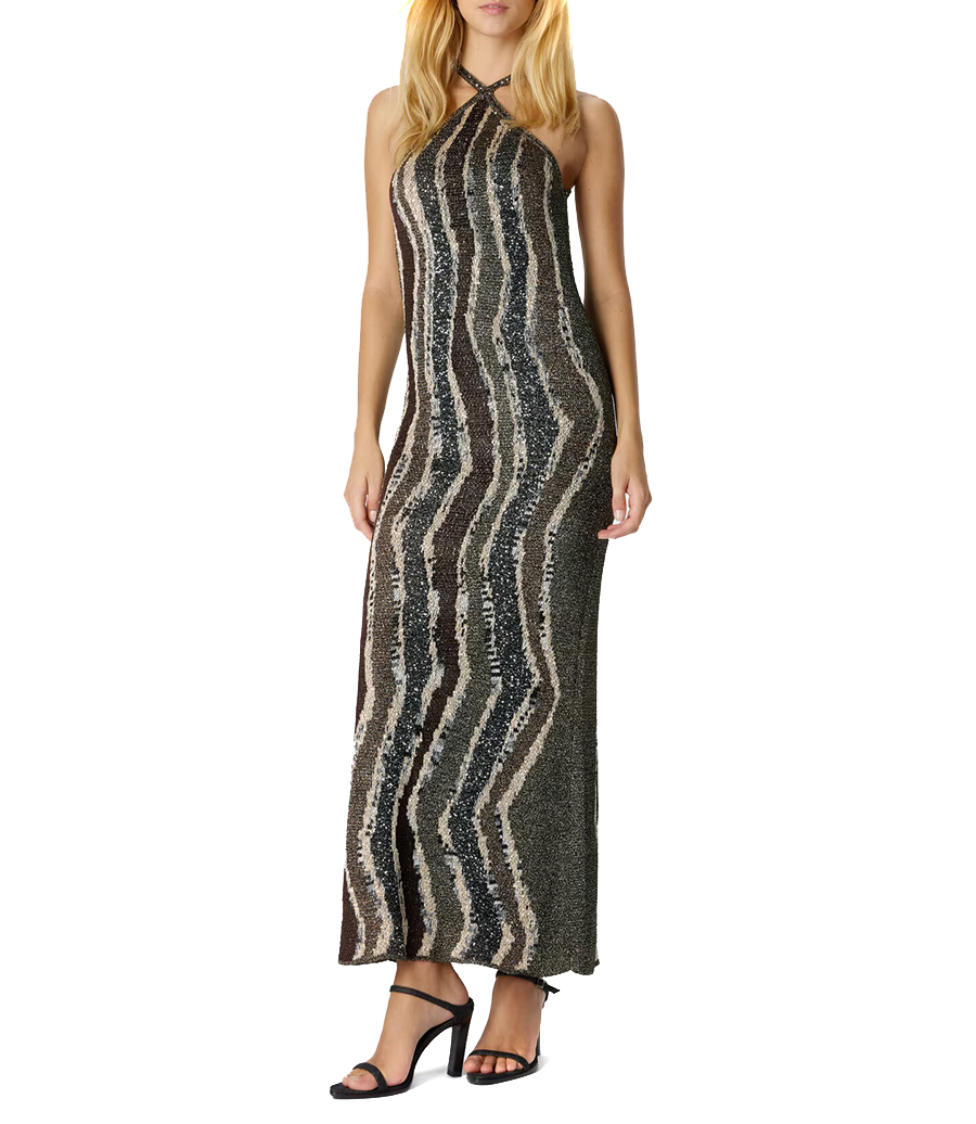 WAVE PATTERN LONG DRESS