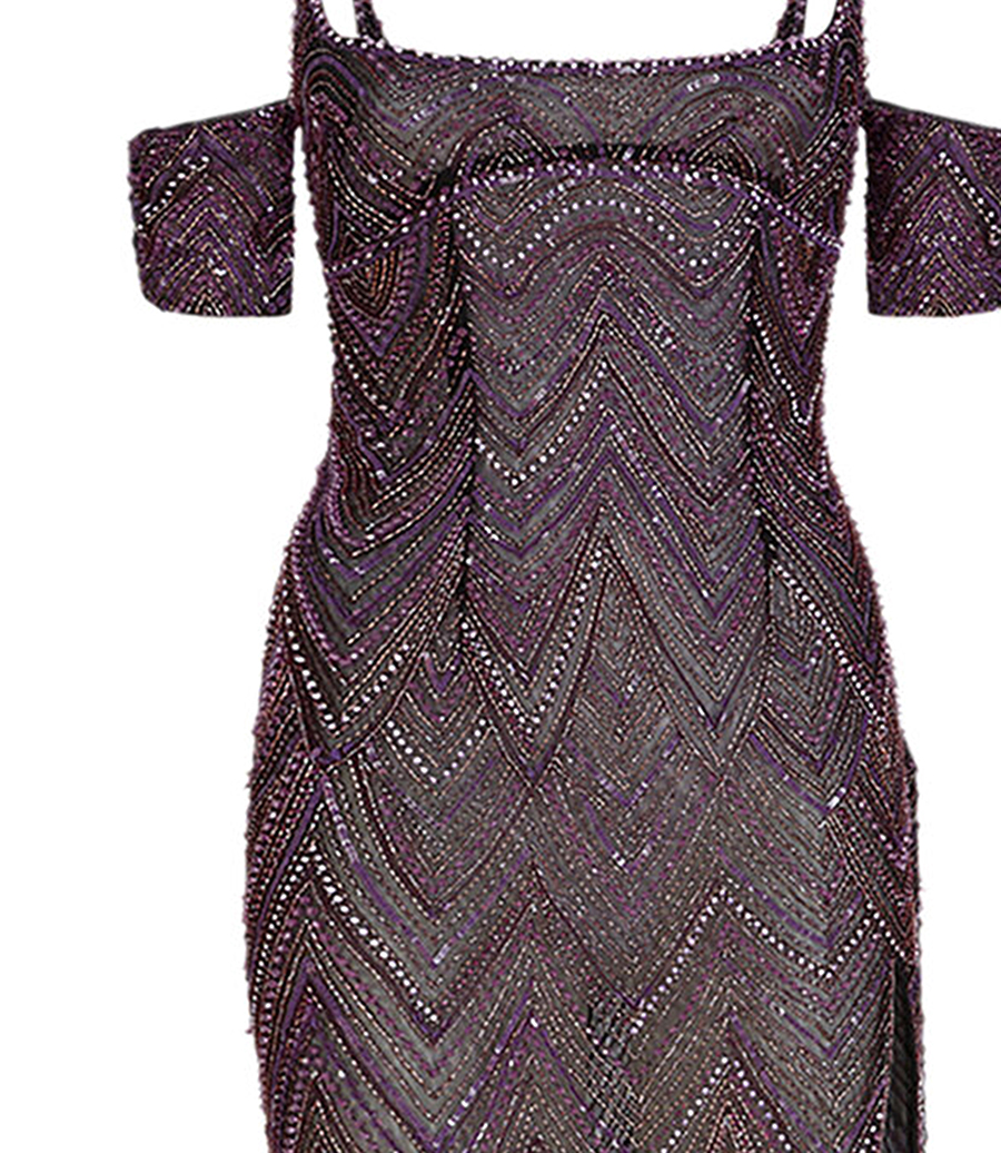 DARK PURPLE LONG DRESS