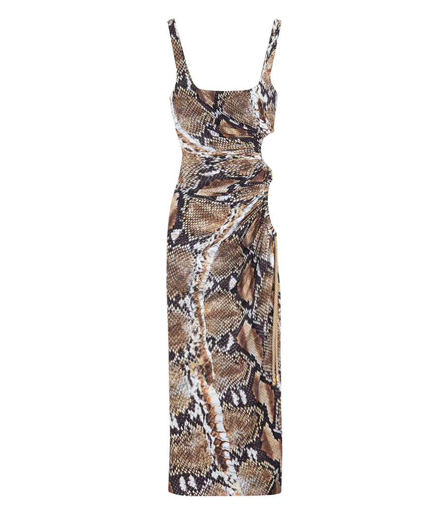 ROBERTO CAVALLI - SNAKE SKIN CUT OUT DRESS