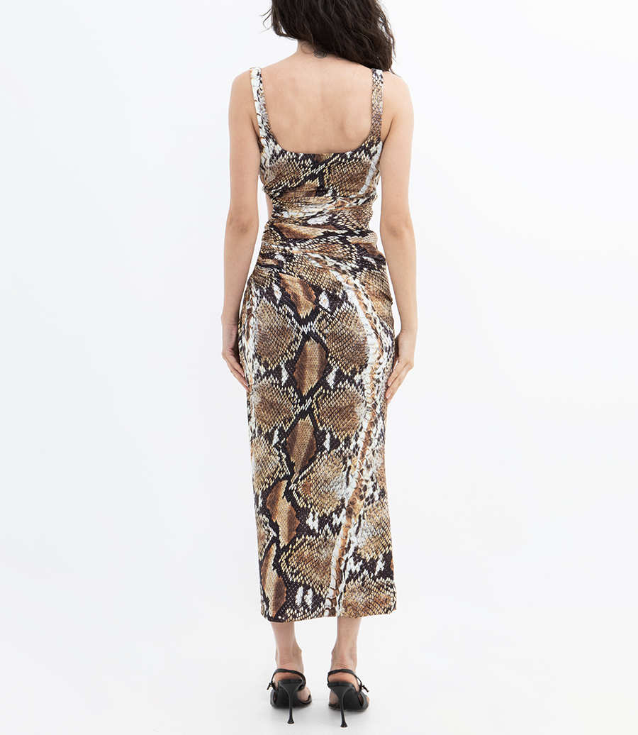 SNAKE SKIN CUT OUT DRESS