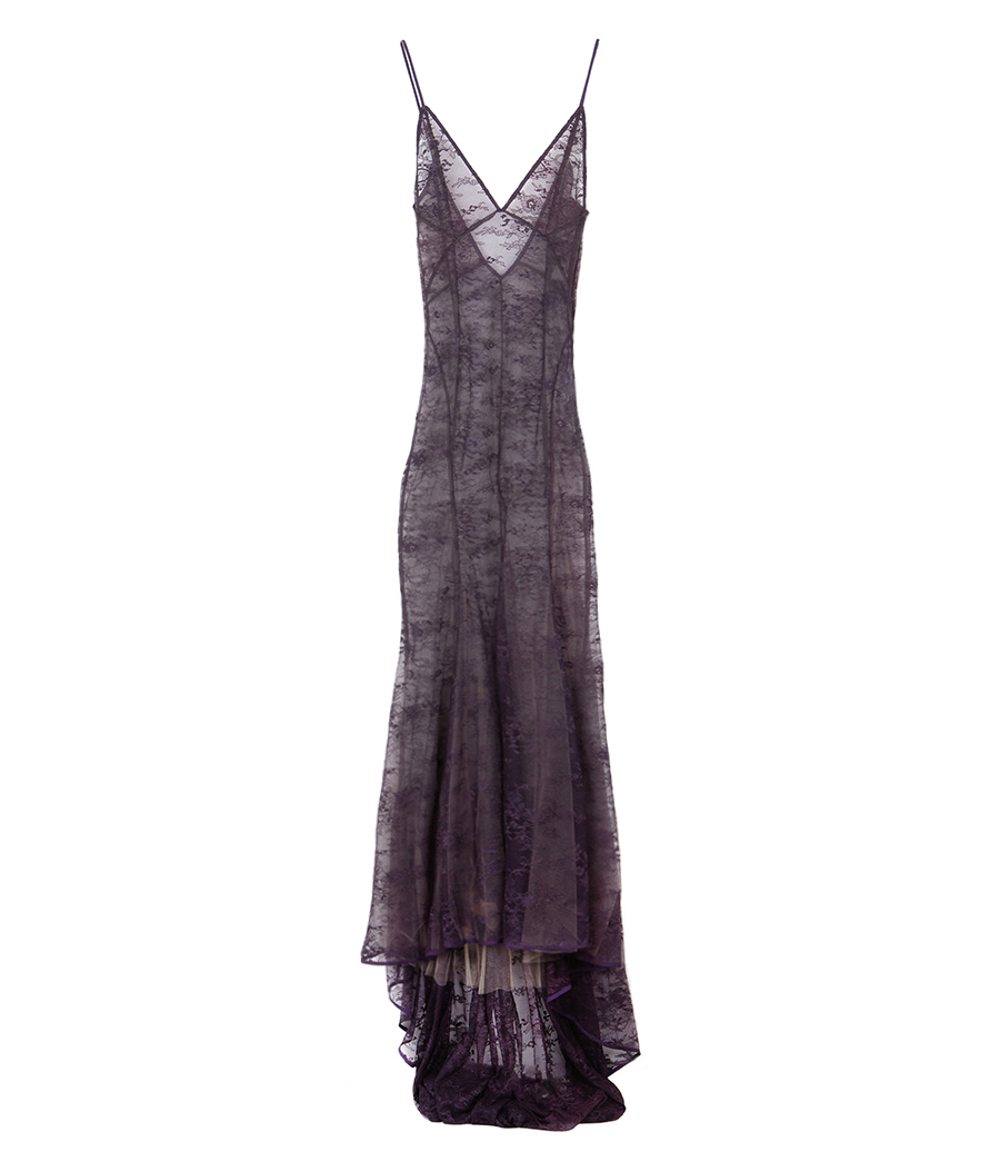 THE ATTICO - LEAFS LACE MAXI DRESS