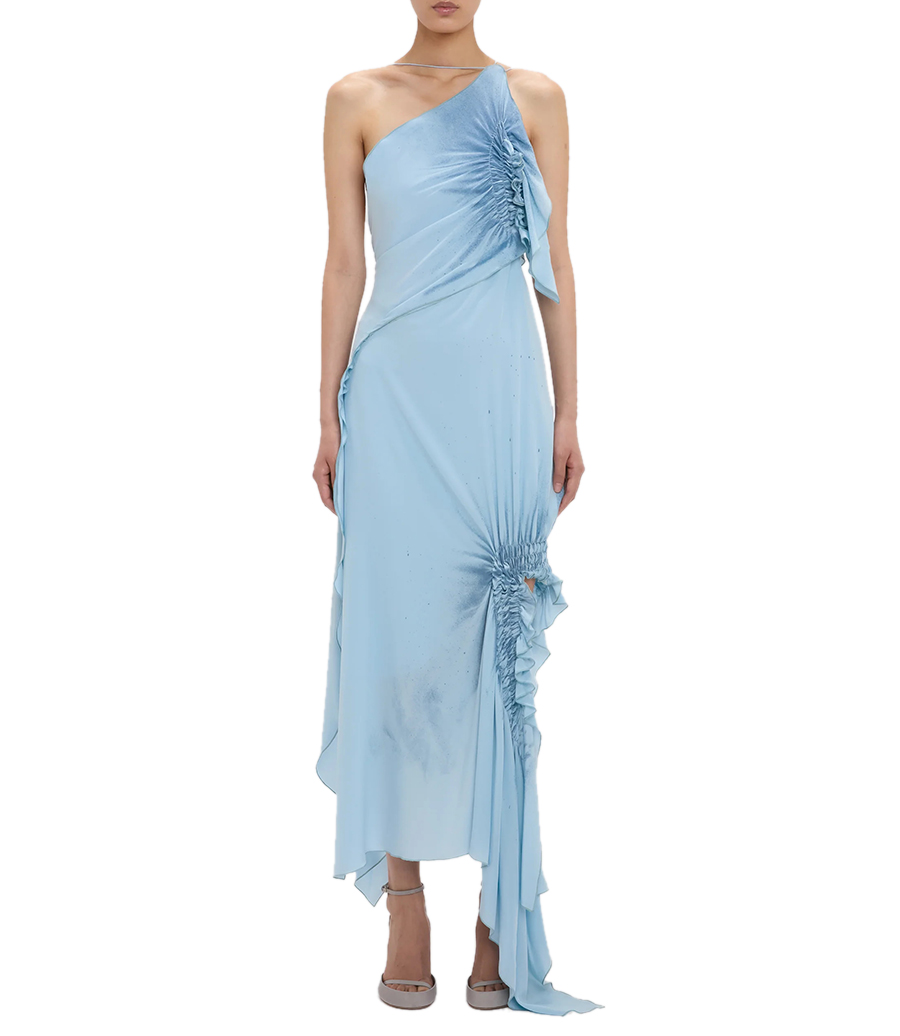 SMOCKED HALTER DRESS