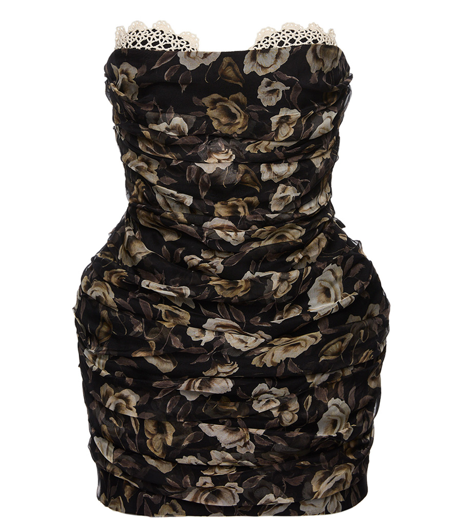 MAGDA BUTRYM - STRAPLESS RUCHED MINI DRESS