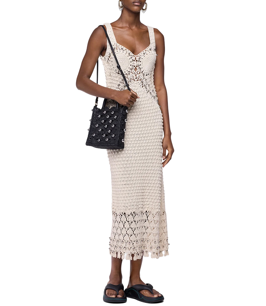 CROCHET MIDI DRESS