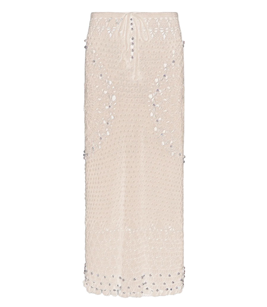 RABANNE - EMBELLISHED CROCHET SKIRT