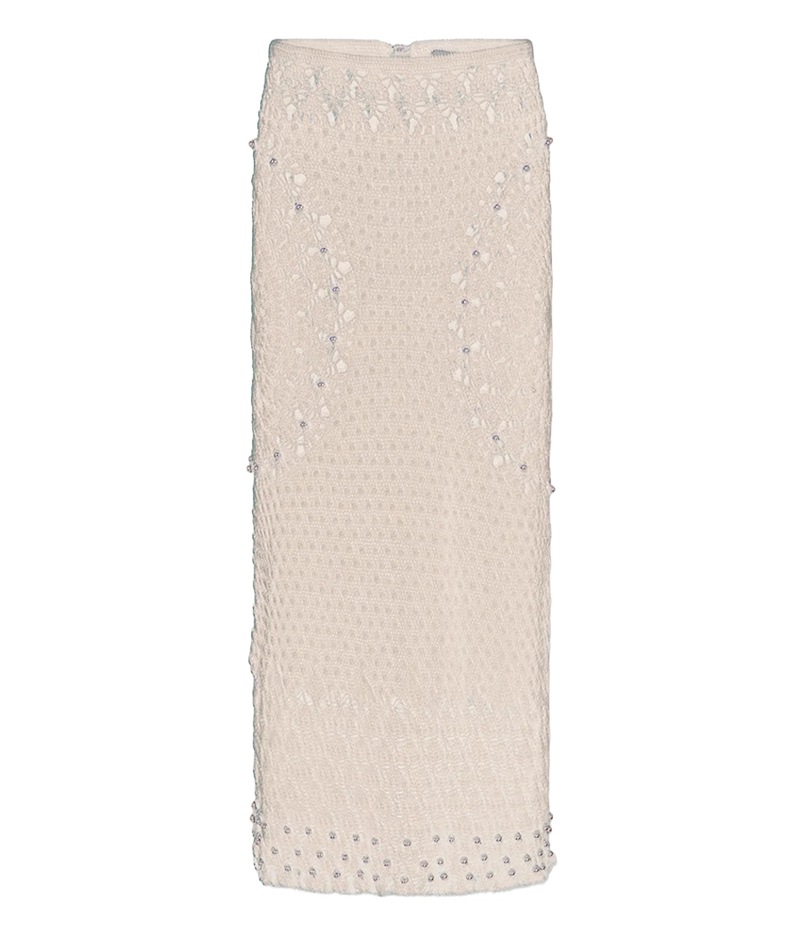 EMBELLISHED CROCHET SKIRT