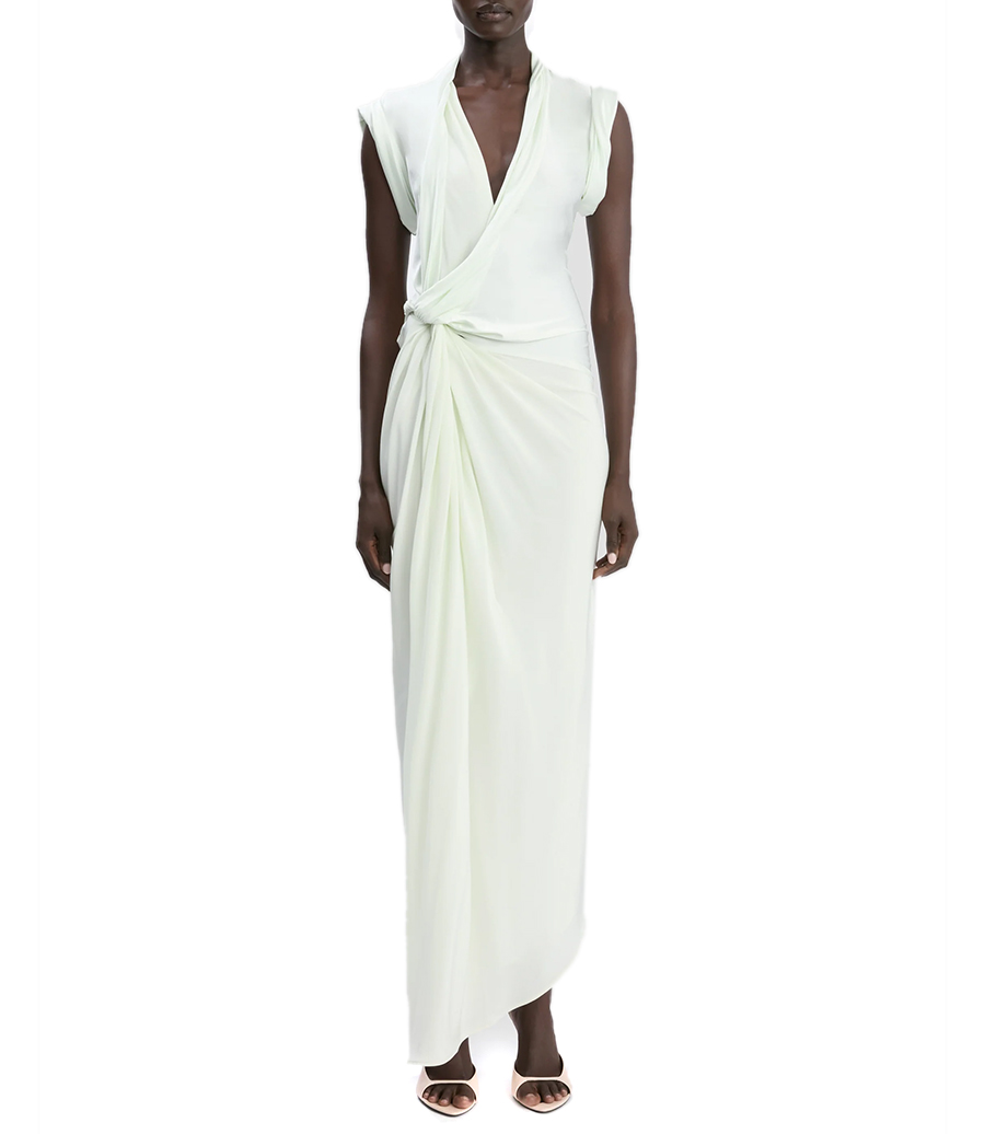 ASYMMETRIC TWIST DETAIL DRESS