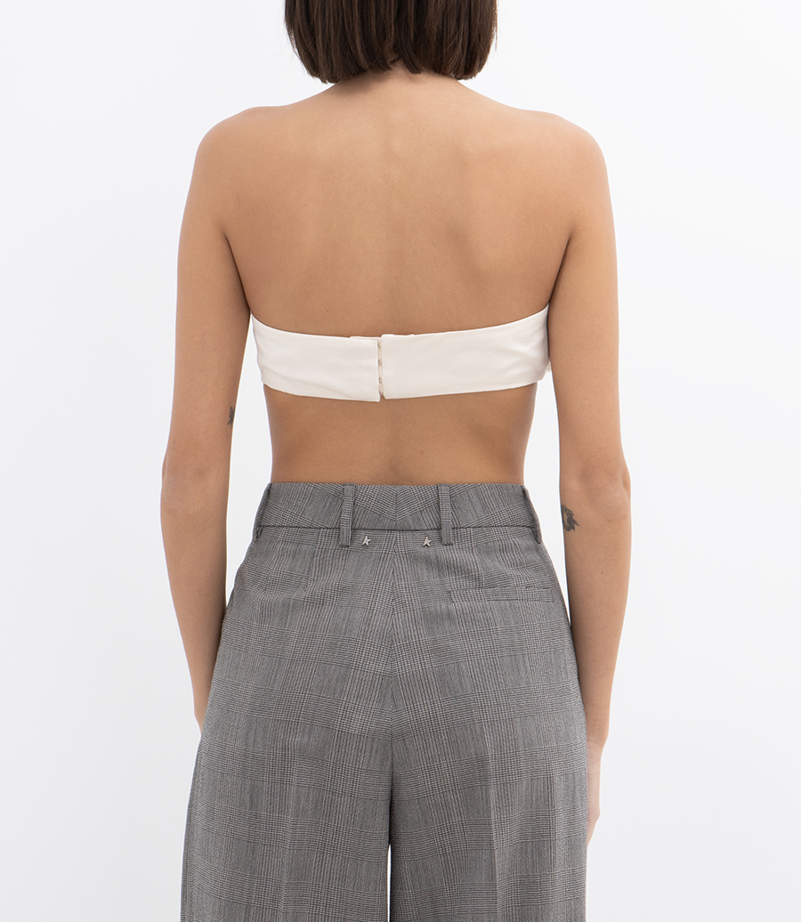 RUFFLED BANDEAU TOP