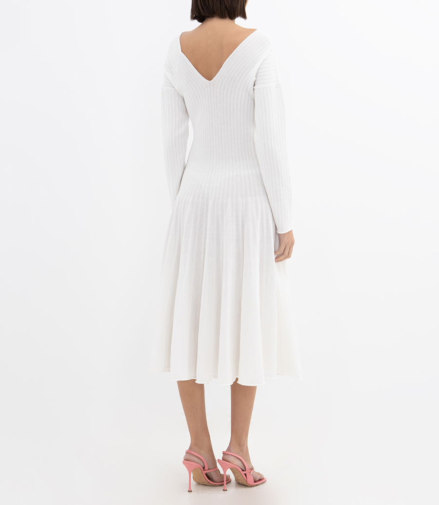 PLEATED KNITWEAR DRESS