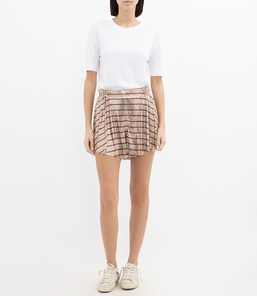 METALLIC SEQUINS SHORTS