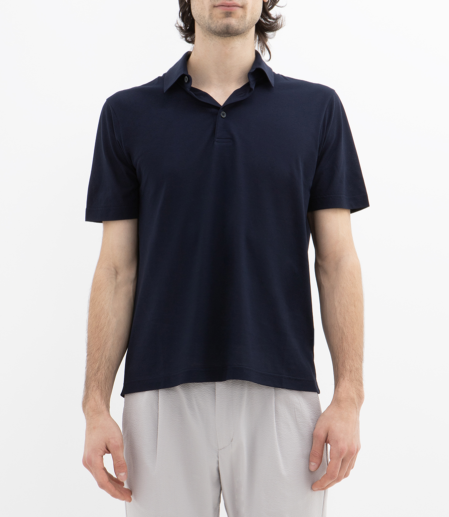 JERSEY CREPE POLO SHIRT